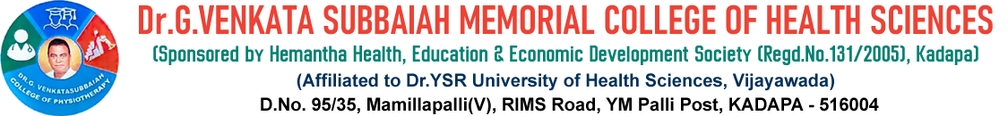Dr. G. VENKATA SUBBAIAH MEMORIAL COLLEGE OF HEALTH SCIENCES